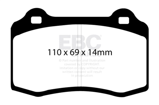 EBC 96-00 Lotus Esprit Turbo 2.0 Turbo GT3 Redstuff Front Brake Pads EBC Brake Pads - Performance  AXOPROS