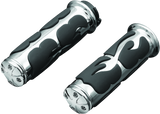 Kuryakyn ISO  Flame Grips  Dual Cable Chrome Kuryakyn Grips  AXOPROS