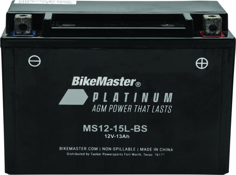 BikeMaster AGM Battery - MS12-15L-BS BikeMaster Batteries  AXOPROS