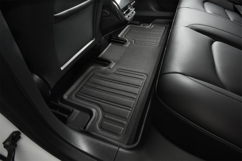 3D MAXpider 2020-2021 Tesla Model Y Elitect 1st & 2nd Row Floormats - Black 3D MAXpider Floor Mats - Rubber  AXOPROS