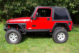 Fishbone Offroad 97-06 Jeep Wrangler TJ Steel Rock Slider - Black Textured Powdercoat Fishbone Offroad Steps  AXOPROS