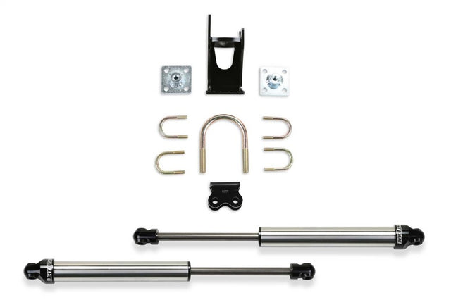 Fabtech 05-21 Ford F250/350 4WD Dual Steering Stabilizer System (Opposing Style) w/DL 2.25 Shocks Fabtech Steering Stabilizer  AXOPROS