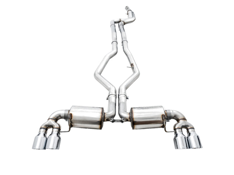 AWE Tuning 2019+ BMW M340i (G20) Non-Resonated Touring Edition Exhaust - Quad Chrome Silver Tips AWE Tuning Catback  AXOPROS