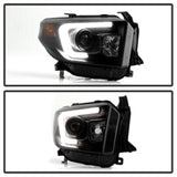 Spyder Toyota Tundra 2014-2016 Projector Headlights Light Bar DRL Black Smoke PRO-YD-TTU14-DRL-BSM SPYDER Headlights  AXOPROS