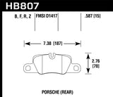 Hawk 2014 Porsche 911 Performance Ceramic Street Rear Brake Pads Hawk Performance Brake Pads - Performance  AXOPROS