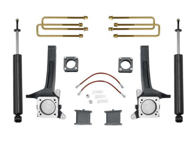 MaxTrac 07- 18 Toyota Tundra 2WD 6in/4in MaxPro Spindle Lift Kit w/MaxTrac Shocks Maxtrac Steering Knuckles & Spindles  AXOPROS