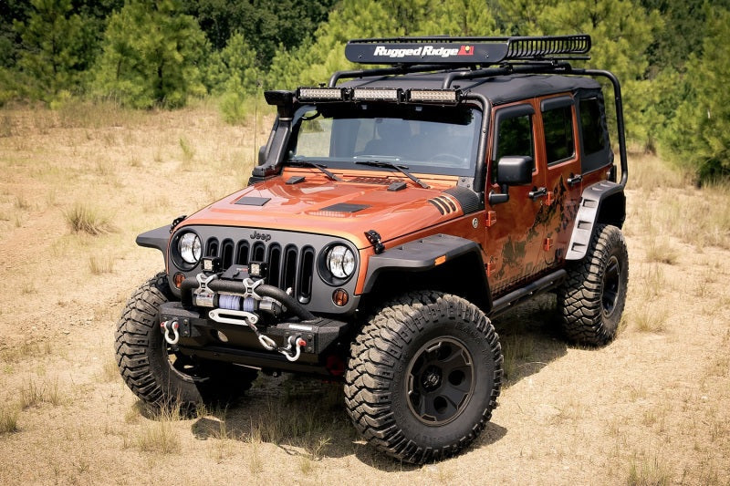 Rugged Ridge Hurricane Flat Fender Flare Kit 07-18 Jeep Wrangler Rugged Ridge Fender Flares  AXOPROS