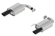 Borla Atak S Rear Section 15-17 Ford Mustang GT 5.0L V8 MT/AT 2.5in pipe 4in tip (Black Chrome) Borla Catback  AXOPROS