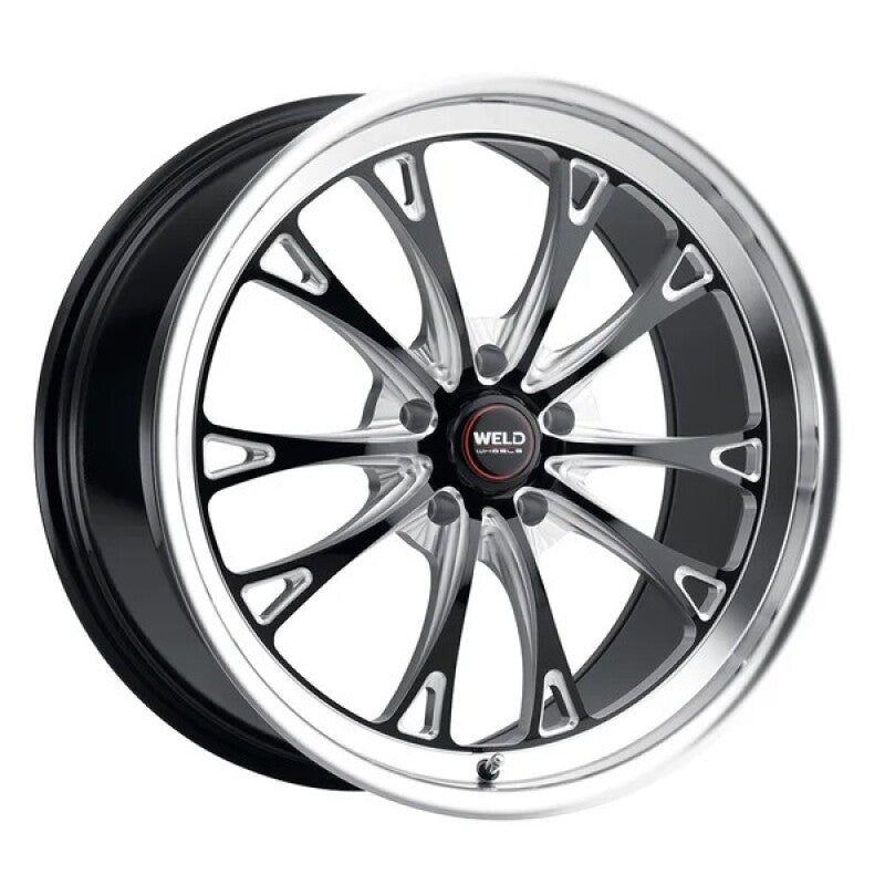 Weld Weld 17x10 / 5x114.3 / ET +49 Belmont Drag S157 Wheel - Gloss Black W/ Milled Spokes Wheels - Cast aftermarket performance part