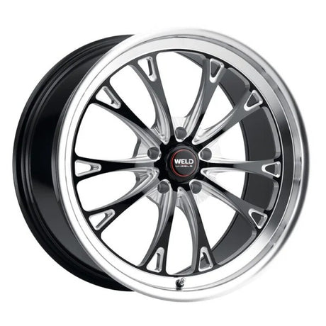 Weld Weld 17x10 / 5x114.3 / ET +49 Belmont Drag S157 Wheel - Gloss Black W/ Milled Spokes Wheels - Cast aftermarket performance part