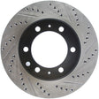 StopTech 07-08 Toyota FJ Cruiser / 05-08 Tacoma (6 lug) / 03-08 4 Runner (319mm disc) SportStop Slo Stoptech Brake Rotors - Slot & Drilled  AXOPROS