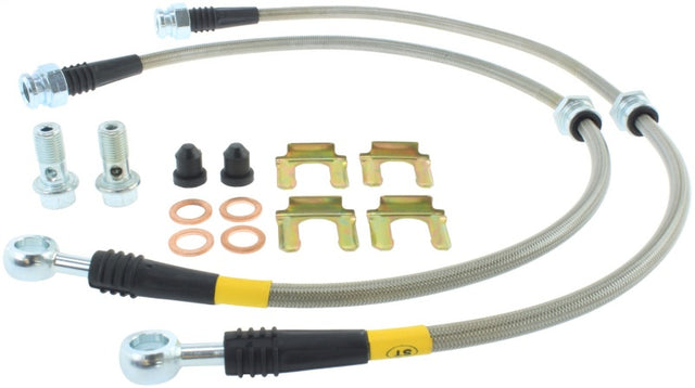 StopTech 95-99 Mitsubishi Eclipse Stainless Steel Front Brake Lines Stoptech Brake Line Kits  AXOPROS