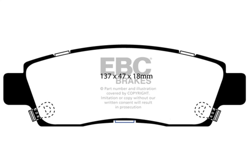 EBC 07+ Buick Enclave 3.6 Greenstuff Rear Brake Pads EBC Brake Pads - Performance  AXOPROS