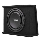 DS18 DS18 Single 12in Shallow Subwoofer and Enclosure 350 Watts RMS Amplified Sealed Black Carpet Subwoofers aftermarket performance part