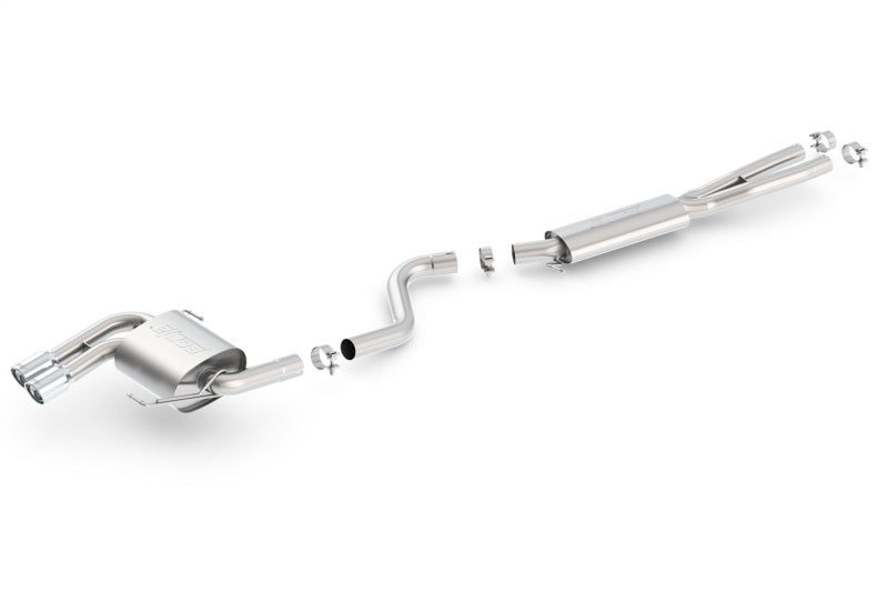 Borla 08-12 BMW 328i Sdm E90 2.0L RWD Dual Left Rear Exit Touring Cat-Back Exhaust Borla Catback  AXOPROS