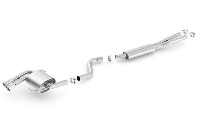 Borla 08-12 BMW 328i Sdm E90 2.0L RWD Dual Left Rear Exit Touring Cat-Back Exhaust Borla Catback  AXOPROS