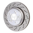 SHW 06-08 BMW Z4 3.2L Left Rear Cross-Drilled Lightweight Brake Rotor (34212282303) SHW Performance Brake Rotors - Drilled  AXOPROS