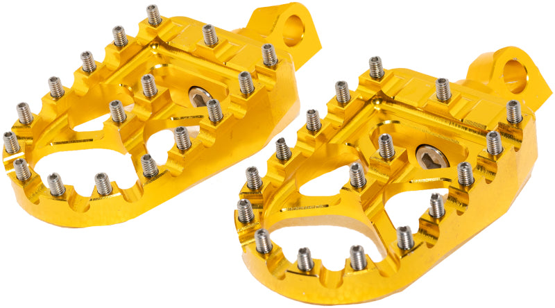 Bikers Choice Male Mount BMX Style Gold Footpegs Pr Bikers Choice Footpegs  AXOPROS