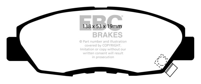 EBC 97 Acura CL 2.2 Yellowstuff Front Brake Pads EBC Brake Pads - Performance  AXOPROS