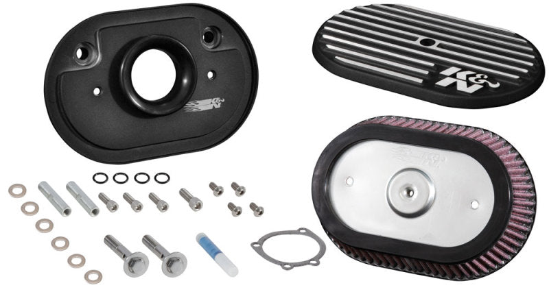 K&N Street Metal Intake System for 02-06 Harley Davidson Road King F/I 88cl Side Draft Dyna/Softail K&N Engineering Cold Air Intakes  AXOPROS