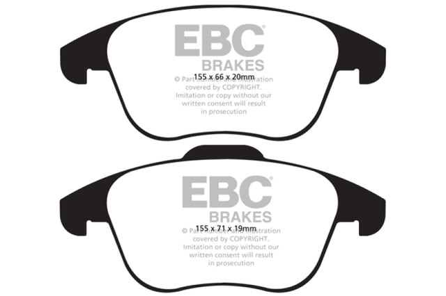 EBC 15 and up Audi Q3 2.0 Turbo Redstuff Front Brake Pads EBC Brake Pads - Performance  AXOPROS