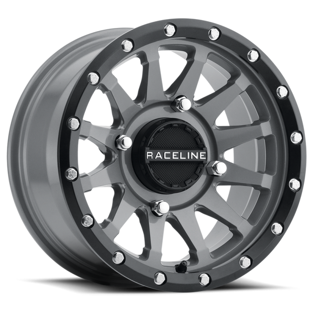 Raceline A95SG Trophy 15x7in / 4x156 BP / 10mm Offset / 132.5mm Bore - Grey & Black Lip Wheel Raceline Wheels - Cast  AXOPROS