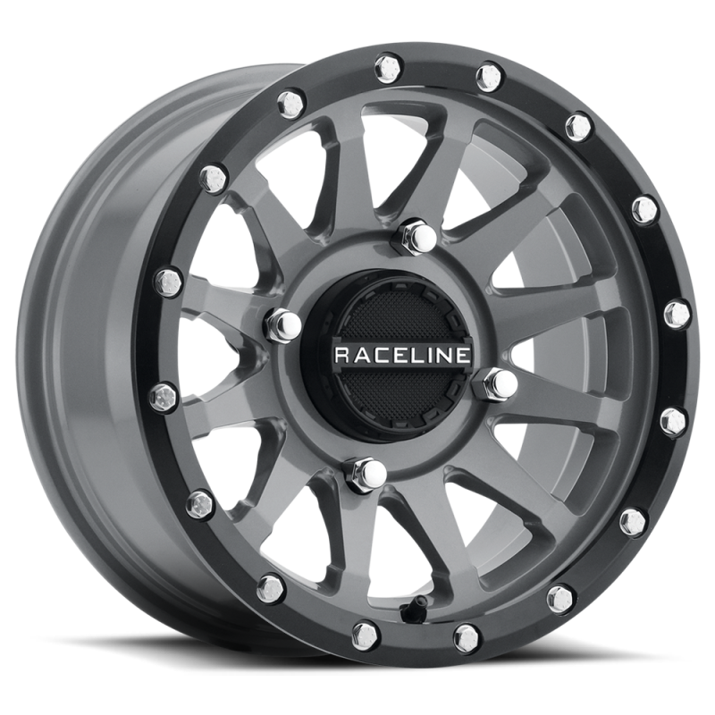 Raceline A95SG Trophy 15x7in / 4x137 BP / 10mm Offset / 110.18mm Bore - Grey & Black Lip Wheel Raceline Wheels - Cast  AXOPROS