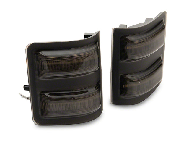 Raxiom Raxiom 11-16 Ford F-250/F-350 Super Duty Axial LED SEQL Switchback Side Mirror Marker Lamps- Smoked Sidemarkers & Indicators aftermarket performance part