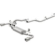 MagnaFlow 10-12 Mazda 3 L4 2.5L Hatchback Split Rear Exit Stainless Cat Back Performance Exhaust Magnaflow Catback  AXOPROS