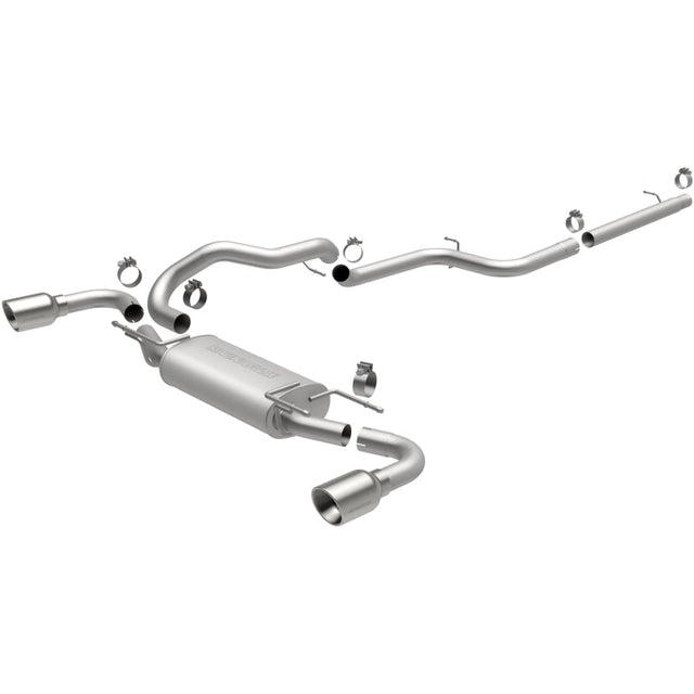 MagnaFlow 10-12 Mazda 3 L4 2.5L Hatchback Split Rear Exit Stainless Cat Back Performance Exhaust Magnaflow Catback  AXOPROS