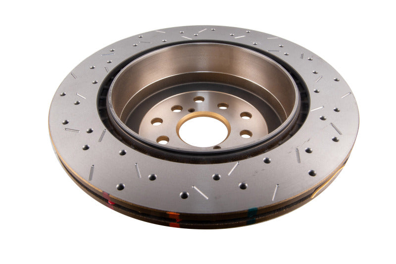 DBA 01-07 Subaru WRX/STI 10 Stud Hole Rear Drilled & Slotted 4000 Series Rotor DBA Brake Rotors - Slot & Drilled  AXOPROS