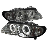 Spyder BMW E46 3-Series 02-05 4DR Projector Headlights 1PC LED Halo Chrm PRO-YD-BMWE4602-4D-AM-C SPYDER Headlights  AXOPROS