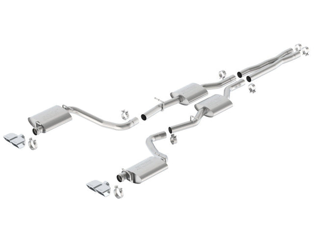 Borla 15-16 Dodge Challenger R/T 5.7L Dual Rectangle Angle Cut Dual Split Rear Exit S-Type Exhaust Borla Catback  AXOPROS