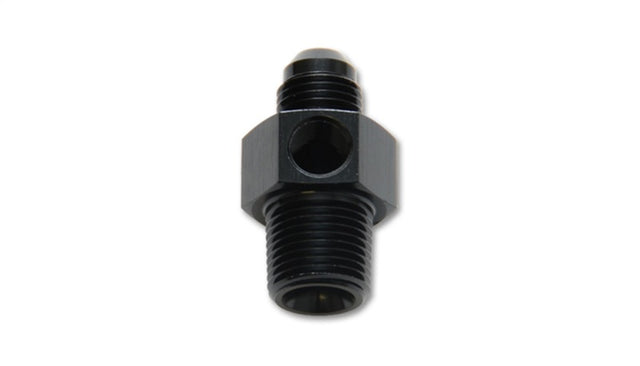Vibrant -8AN Male to 1/4in NPT Male Union Adapter Fitting w/ 1/8in NPT Port Vibrant Fittings  AXOPROS