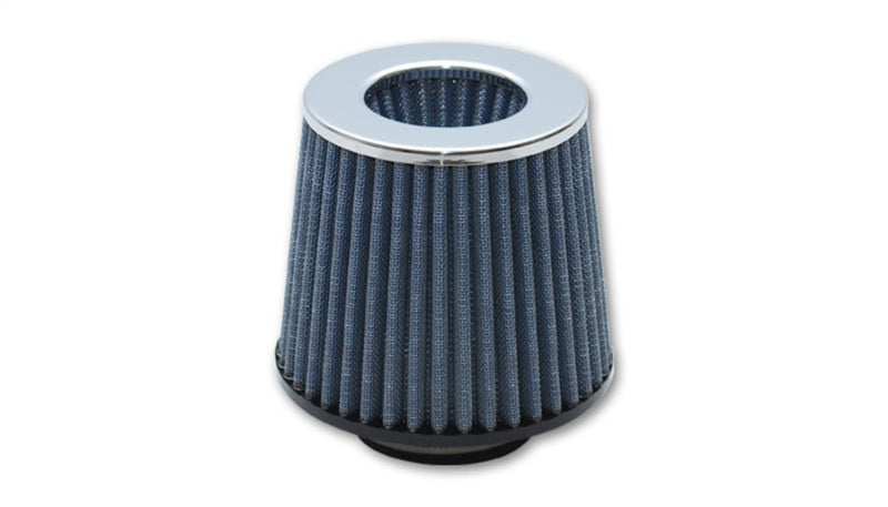 Vibrant Open Funnel Perf Air Filter (5in Cone O.D. x 5in Tall x 3in inlet I.D.) - Chrome Filter Cap Vibrant Air Filters - Universal Fit  AXOPROS