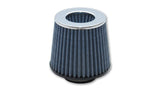 Vibrant Open Funnel Perf Air Filter (5in Cone O.D. x 5in Tall x 3in inlet I.D.) - Chrome Filter Cap Vibrant Air Filters - Universal Fit  AXOPROS