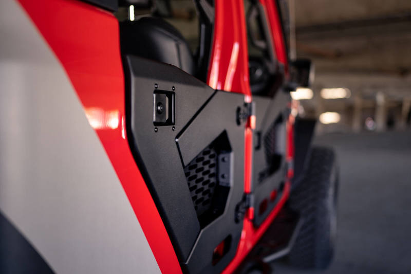 DV8 Offroad 18-22 Jeep Wrangler JL/JT Spec Series Half Doors - Rear Set DV8 Offroad Doors  AXOPROS