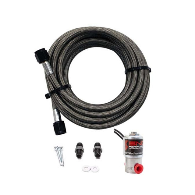 Snow Performance Braided SS Line Trunk Mount Upgrade (4AN SS Braided Line Systems) Snow Performance Injection Pump Components  AXOPROS