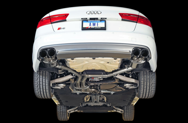 AWE Tuning Audi C7 / C7.5 S6 4.0T Touring Edition Exhaust - Diamond Black Tips AWE Tuning Catback  AXOPROS