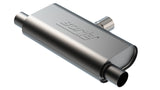 Borla T- Flow Universal Muffler - 2.5in Single Inlet/2.5in Dual Outlet 24in OAL 4.25x9.10x18in Body Borla Muffler  AXOPROS