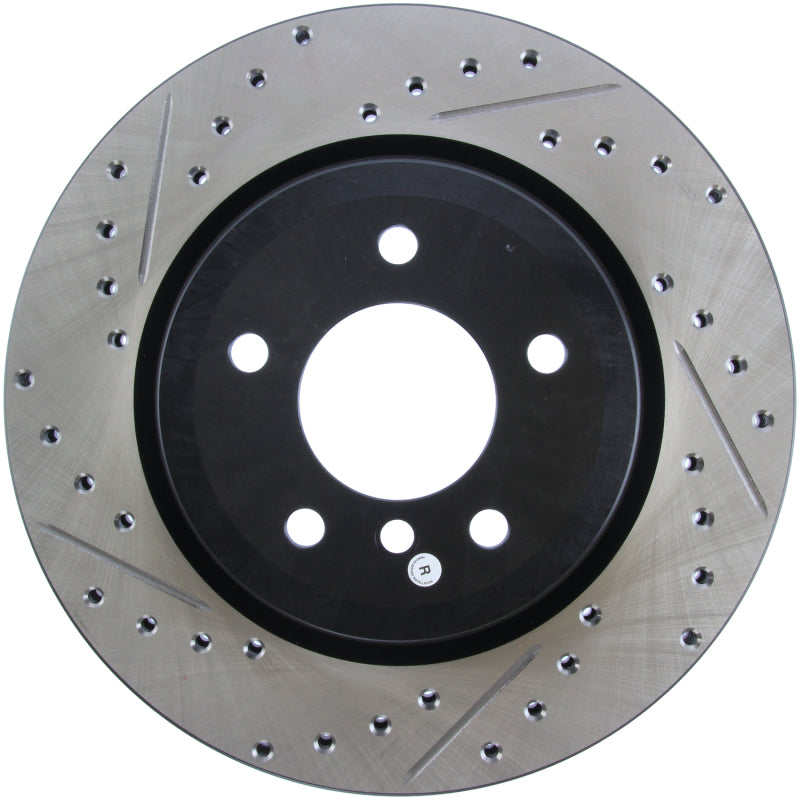 StopTech 06 BMW 330 / 07-09 BMW 335 Slotted & Drilled Right Rear Rotor Stoptech Brake Rotors - Slot & Drilled  AXOPROS