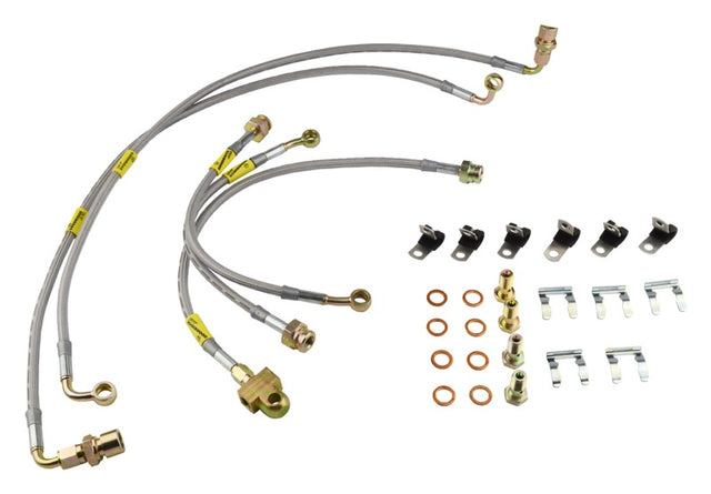 Goodridge 00-06 Chevrolet Tahoe (w/Rear Disc w/o Stabila Trak) Stainless Steel Brake Line Kit Goodridge Brake Line Kits  AXOPROS
