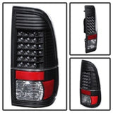 Xtune Ford Super Duty 08-15 LED Tail Lights Black ALT-JH-FS08-LED-BK SPYDER Tail Lights  AXOPROS