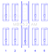 King Chrysler 2.2L Main Bearing Set King Engine Bearings Bearings  AXOPROS