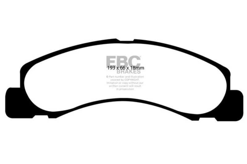 EBC 00-02 Ford Excursion 5.4 2WD Greenstuff Front Brake Pads EBC Brake Pads - Performance  AXOPROS