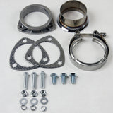 Granatelli 3in V-Band to Straight Connection Cutout w/Gaskets (3-Bolt) Granatelli Motor Sports Exhaust Adapters  AXOPROS