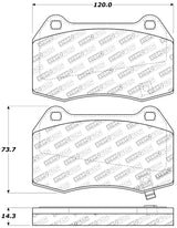 StopTech Performance 02-07 350z/G35 w/ Brembo Front Brake Pads Stoptech Brake Pads - Performance  AXOPROS