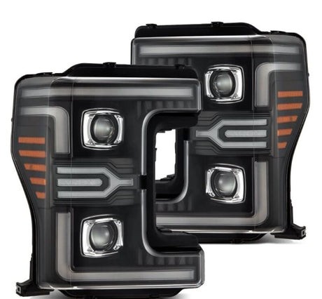 AlphaRex AlphaRex 17-19 Ford F-250/350/450/550 Super Duty LUXX-Series LED Proj Headlights Blk w/SS & SBDRL Headlights aftermarket performance part