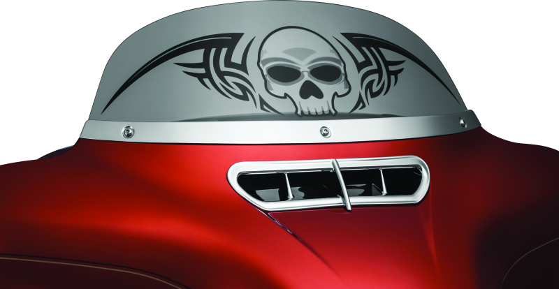 Kuryakyn Smooth Windshield Trim 14-Up Touring Chrome Kuryakyn Exterior Trim  AXOPROS