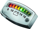 Kuryakyn LED Battery Gauge Universal Chrome Kuryakyn Gauges  AXOPROS